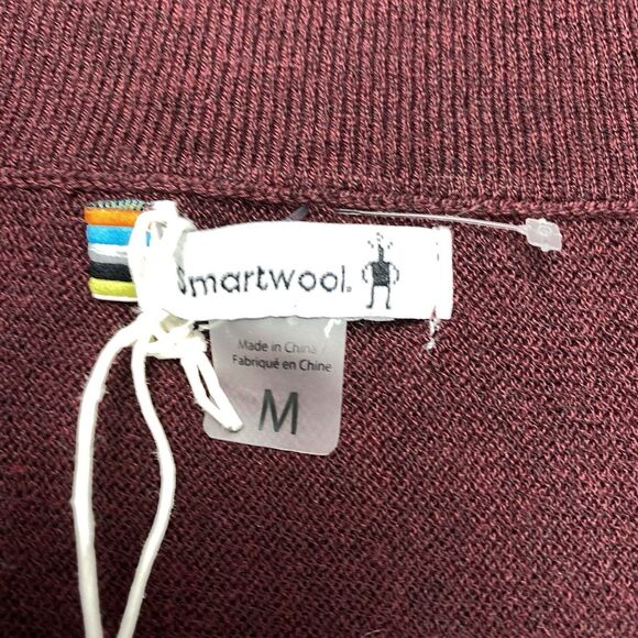 Smartwool Edgewood Poncho Sweater Black Cherry Heather Women's Size M MSRP: $120 - Picture 7 of 16